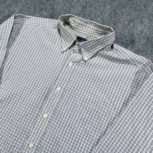 Dockers Shirt Mens XL‎ Check 17-17.5 Neck Button Down Long Sleeve Stretch Pocket